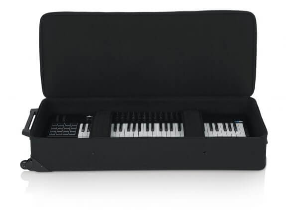 Gator GK-61 Étui léger et rigide en mousse EPS pour clavier 61 touches avec roulettes