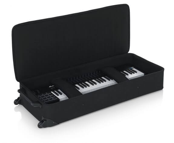 Gator GK-61 Étui léger et rigide en mousse EPS pour clavier 61 touches avec roulettes