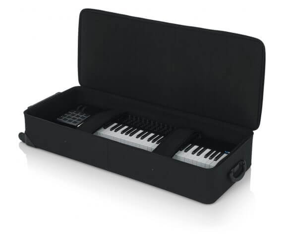 Gator GK-61 Étui léger et rigide en mousse EPS pour clavier 61 touches avec roulettes