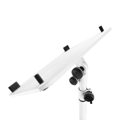 Gravity GR-GLTST02W Universal Laptop Stand with Adjustable Holding Pins and Steel Base