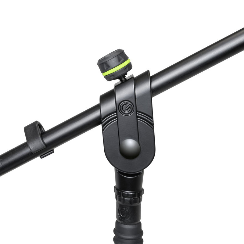 Gravity GR-GMS2322B Pied de microphone avec base ronde et flèche télescopique à réglage en 2 points longue