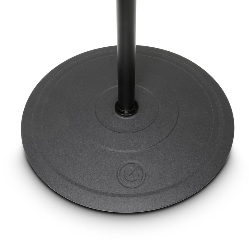 Gravity GR-GMS2322B Pied de microphone avec base ronde et flèche télescopique à réglage en 2 points longue