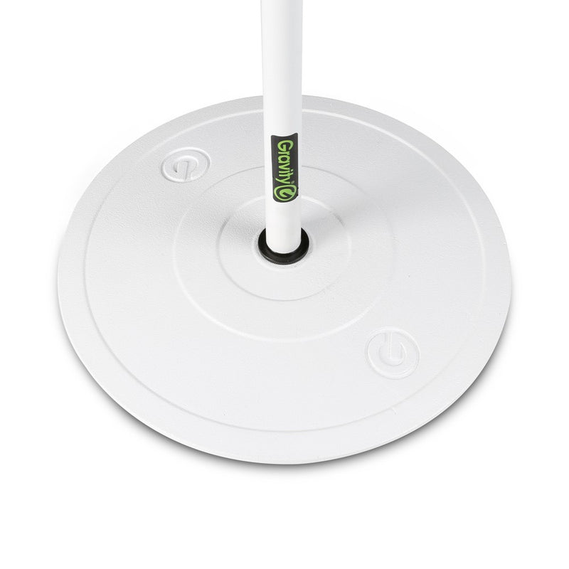 Gravity GR-GMS23W Microphone Stand w/ Round Base - White