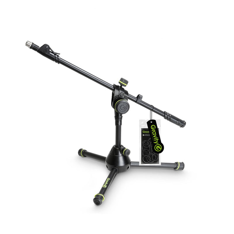 Gravity GR-GMS3122HDB Short Heavy Duty Microphone Stand w/ Folding Tripod Base