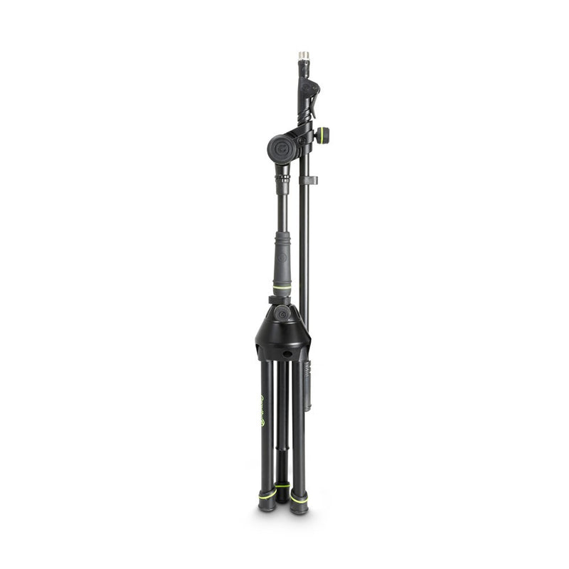 Gravity GR-GMS4222B Pied de microphone court avec base de trépied pliable et perche télescopique à réglage en 2 points