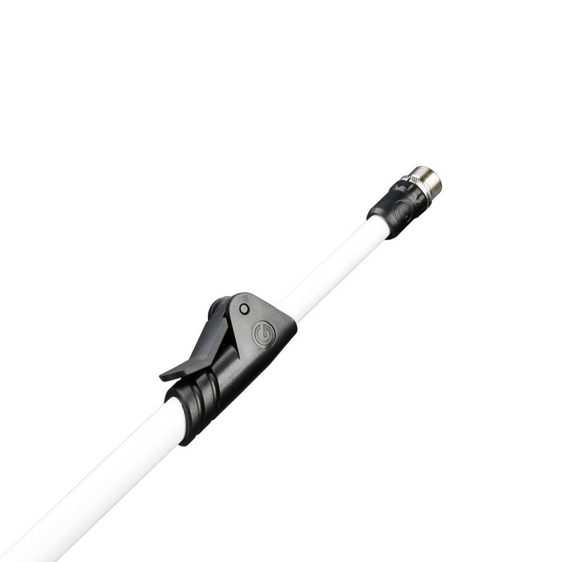 Gravity GR-GMS4322W Pied de microphone avec base de trépied pliable et perche télescopique à réglage en 2 points - Blanc