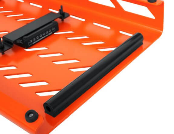 Gator GPB-XBAK-OR Planche à pédales en aluminium extra large avec sac de transport - Orange britannique 