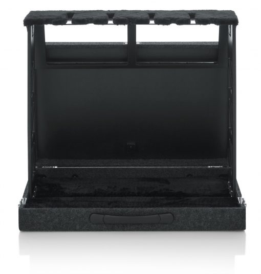 Gator GTRSTD4 Compact Rack Style Four Guitar Stand That Folds Into Case