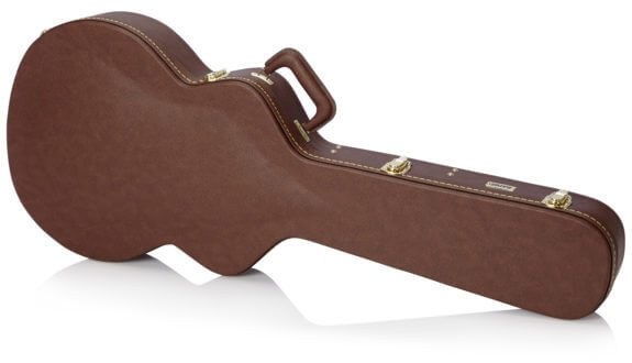 Gator GW-335-BROWN Deluxe Wood Series Étui en bois semi-creux pour guitare de luxe