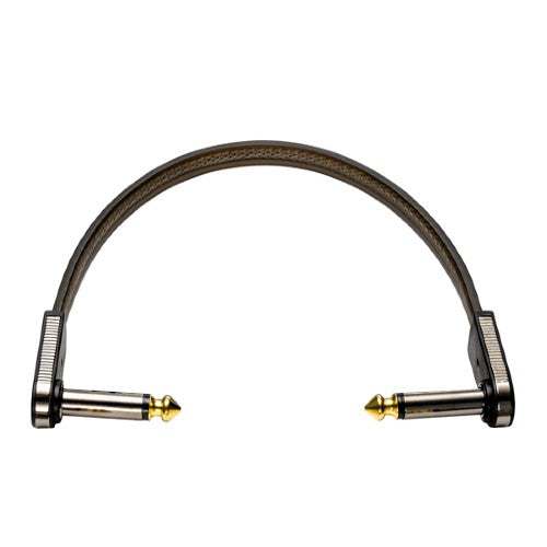 EBS HP-18 High Performance Flat Patch Cable Black Gold - 18cm