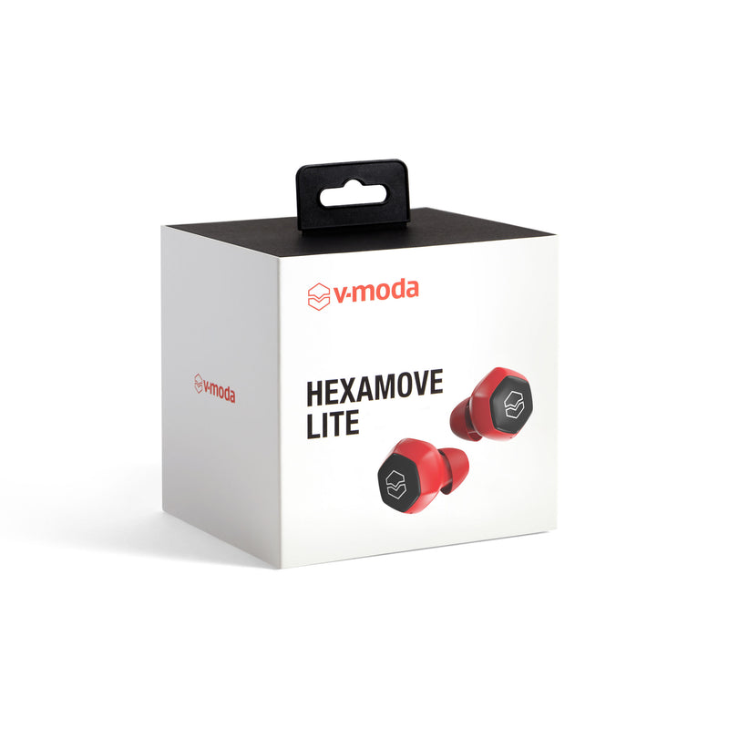 V-Moda HEXAMOVE LITE True Wireless Earbuds (Red)