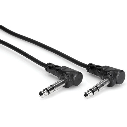 Hosa Technology Stereo Right-Angle 1/4" Male Phone to Right-Angle 1/4" Male Phone TRS Cable - 3'
