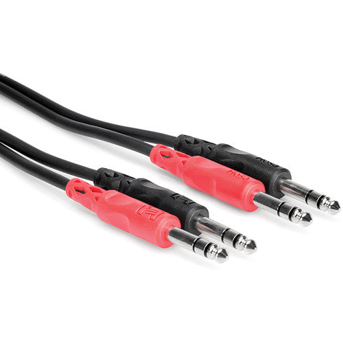 Hosa CSS-204 Câble audio stéréo double 1/4" TRS mâle vers double 1/4" TRS mâle - 13'