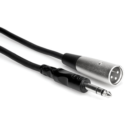 Hosa STX-110M Stereo 1/4" Male to 3-Pin XLR Male Interconnect Cable - 10'