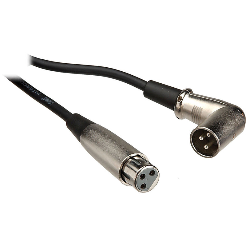 Hosa XRR-101.5 3-Pin XLR Female to XLR Angled Male Balanced Interconnect Cable - 1.5'