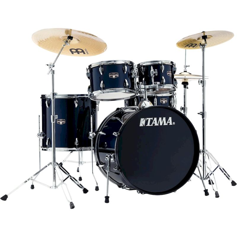 Tama IE52CDB Imperialstar IE52C 5-piece Complete Drum Set with Snare Drum and Meinl Cymbals - Dark Blue