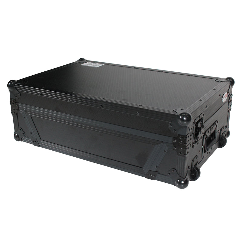 ProX XS-REV71K2UWLTBLLED Flight Case for Pioneer DDJ-REV7 & DDJ-1000/SRT with 2U Rackspace/Laptop Shelf/Wheels - Black Finish