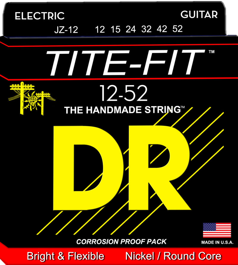DR Handmade Strings JZ-12 Tite-fit Electric Guitar Strings - Jazz (12-52)