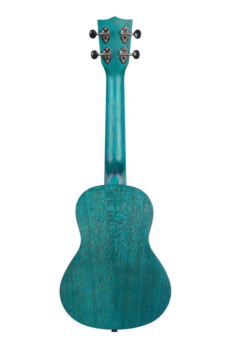 Kala KA-MRT-BLU-C Ukulélé de concert Satin Meranti - Aquarelle bleu océan