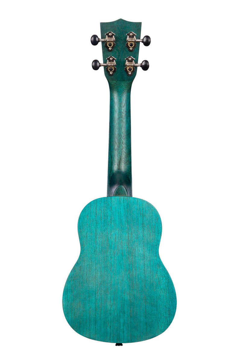 Couleur KA-MRT-BLU-S Ukulélé soprano Meranti satiné - Aquarelle bleu océan
