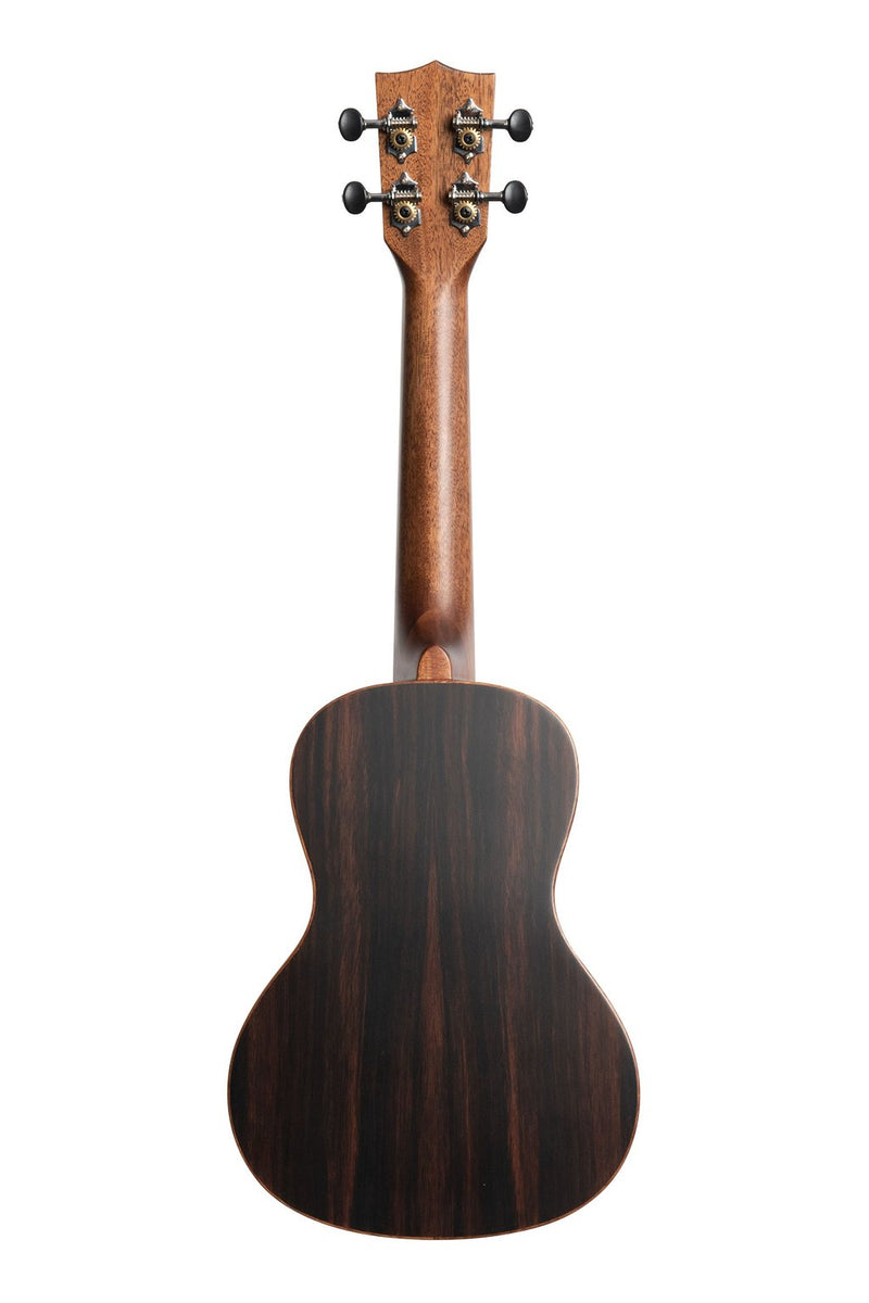 Kala KA-SSEBY-C Ukulélé de concert en ébène rayé avec table en épicéa massif