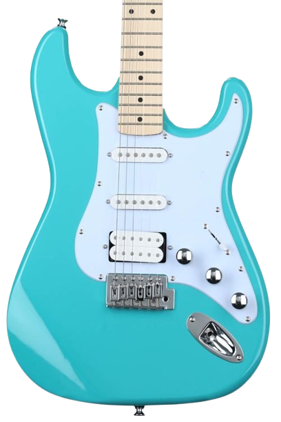 Kramer KF21TLCT Focus VT-211S Guitare électrique avec micros Kramer Alnico - Bleu sarcelle