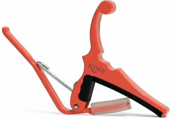 Kyser KGEFFRA Capodastre pour guitare électrique à changement rapide - Fiesta Red