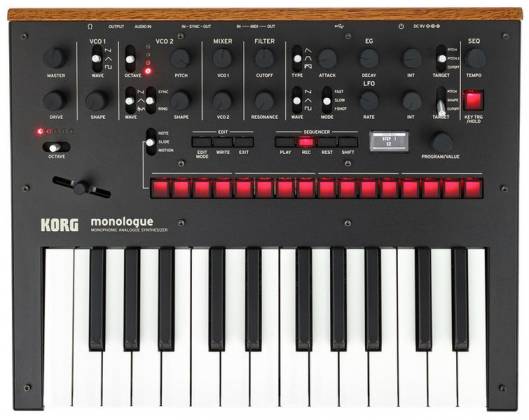 Korg MONOLOGUEBK Monophonic Analog Synthesizer (Black)