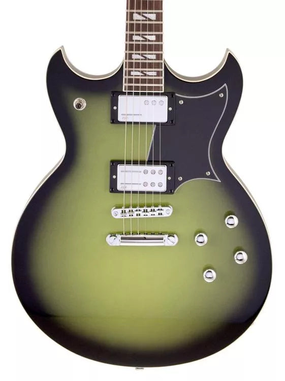 Guitare électrique semi-creuse en érable massif Reverend KYLE SHUTT SIGNATURE (Avocado Burst)