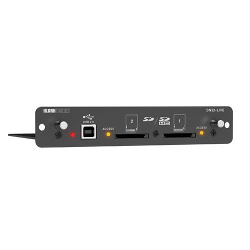 Klark Teknik DN32-LIVE SD/SDHC and USB 2.0 Expansion Module - Red One Music