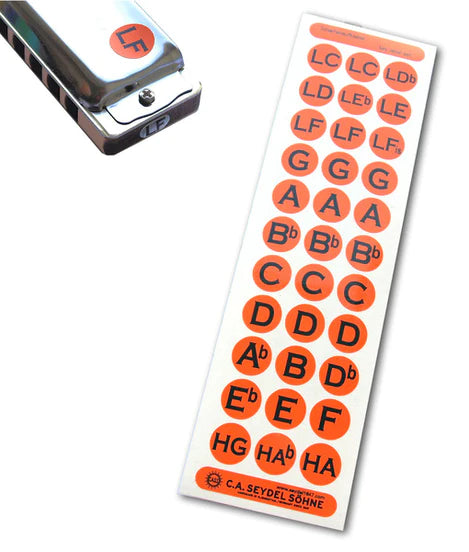 Seydel SH905003 Harmonica Coverplate Key Label Set