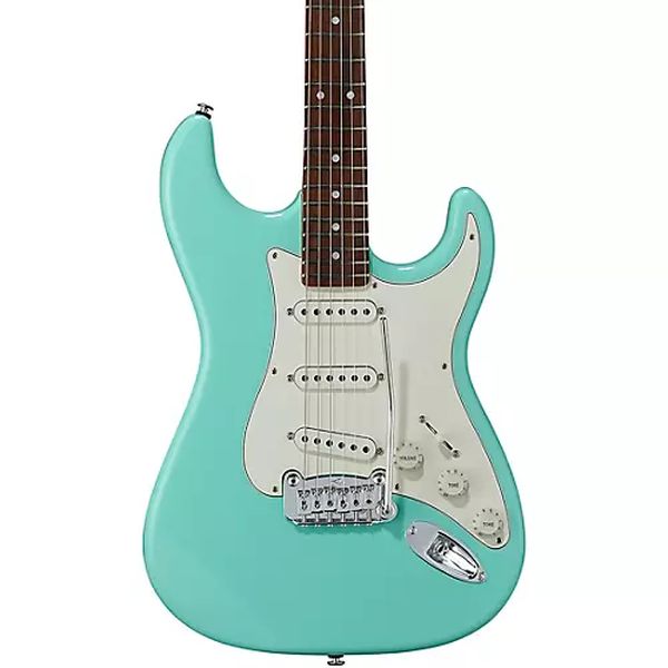 G&L FULLERTON DELUXE LEGACY Surf Green avec touche en palissandre des Caraïbes
