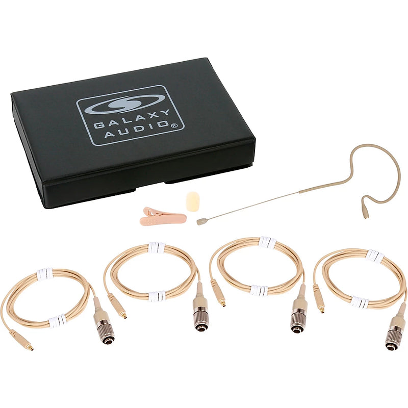 Galaxy Audio ESM8-OBG-4ATCH Microphone omnidirectionnel à oreille unique avec 4 câbles pour les modèles Audio-Technica 2e génération