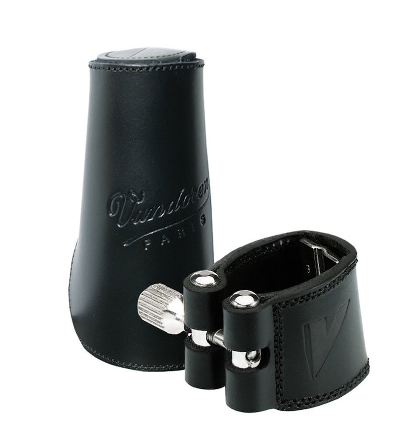 Vandoren LC21L Leather Ligature and Leather Cap for Bb Clarinet w/3 Interchangeable Pressure Plates