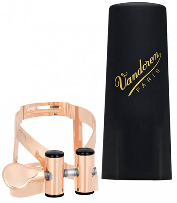 Vandoren LC56PGP M/O Ligature And Plastic Cap For Soprano Saxophone (Pink Gold)