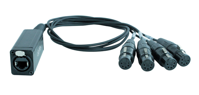 Digiflex LCAT-DMX5-IN 4 Universe 5 Pin DMX Over Cat5 - Red One Music