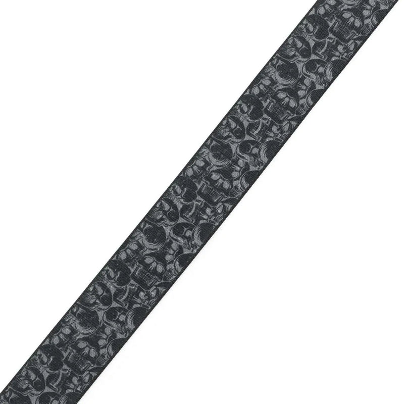 Levy's MPD2-111 Polyester Guitar Strap - 2" (Black & Grey Skulls Motif)
