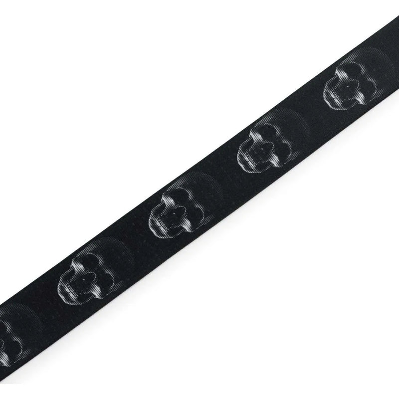 Levy's MPD2-112 Polyester Guitar Strap - 2" (Black & White Scanned Skull Motif)