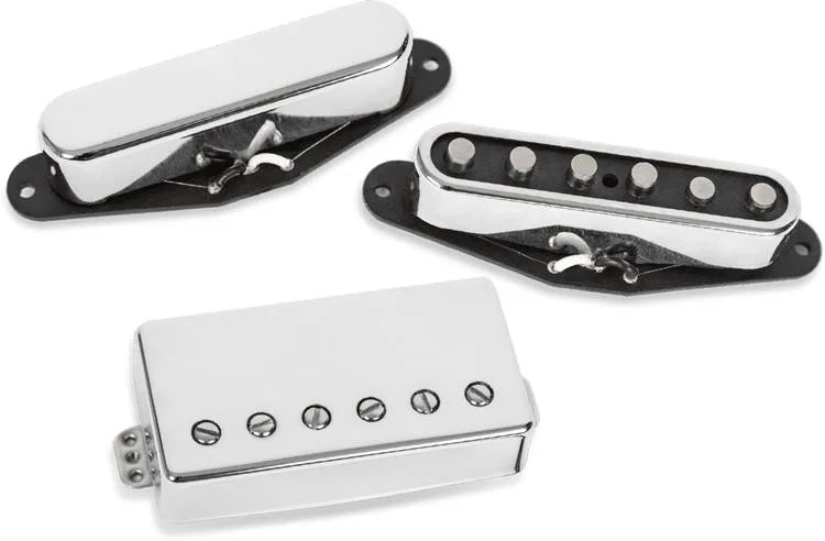 Seymour Duncan 11208-43-TB-CHRc Lari Basilio Ensemble de micros 3 pièces avec chevalet Trembucker (Chrome)