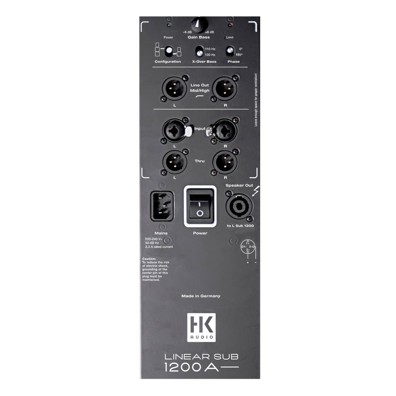 HK Audio LSUB-1200A 1200 Powered Subwoofer, 1200W Class D Subwoofer Amplifier - 2 x 10"