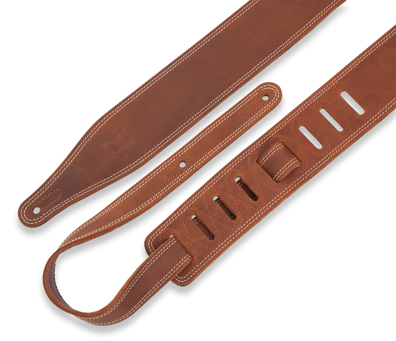 Levy's M17BDS Sangle de guitare à double couture Butter – 6,3 cm (Marron)