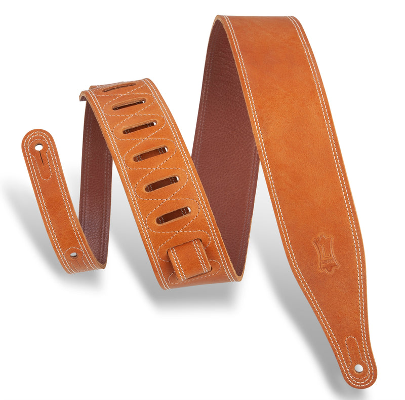 Levy's M17BDS Butter Double Stitch Guitar Strap - 2.5" (Tan)