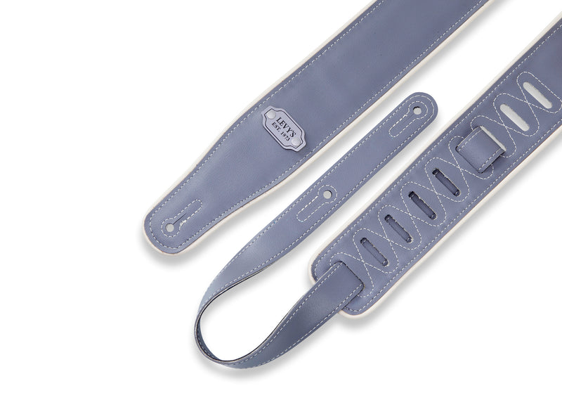 Levy's M26VCP-BLK_GRY Reversible Vinyl Guitar Strap - 2 3/4" (Black & Grey)