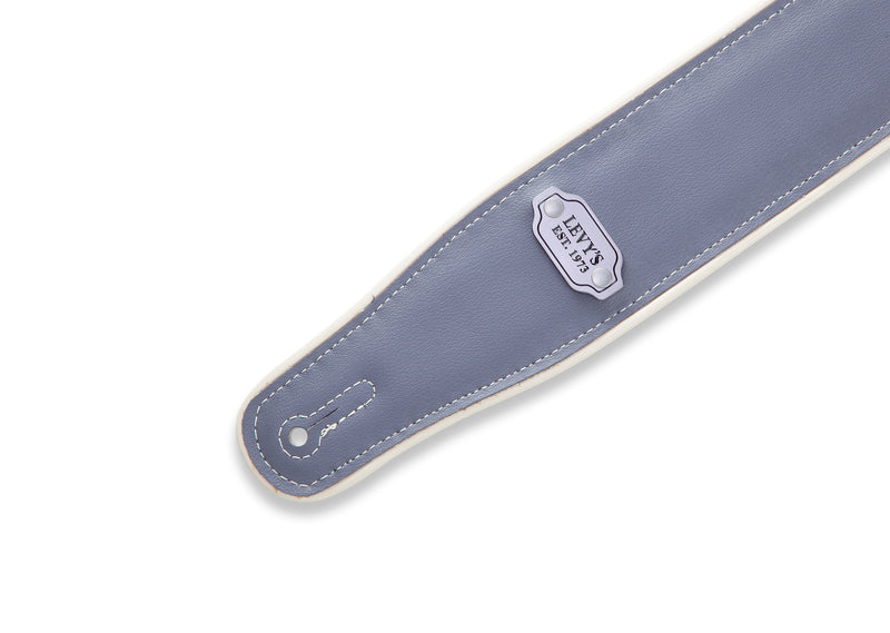 Levy's M26VCP-BLK_GRY Reversible Vinyl Guitar Strap - 2 3/4" (Black & Grey)