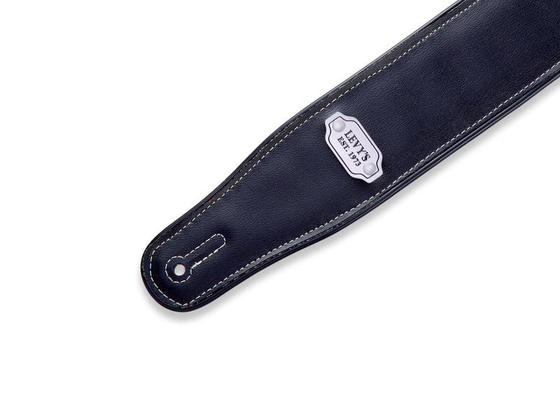 Levy's M26VP Reversible Vinyl Guitar Strap - 2 3/4" (Red & Black)