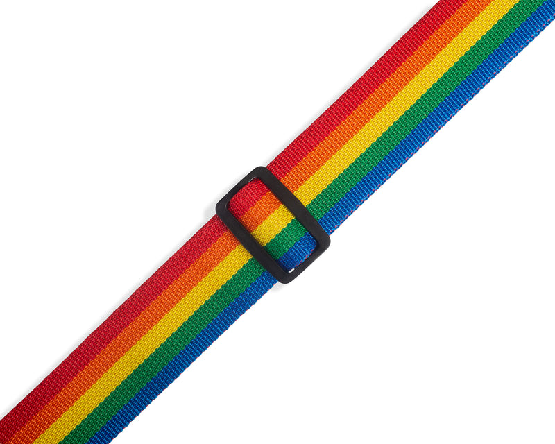 Levy's M8POLY-RNB Polypropylene Guitar Strap - 2" (Rainbow)