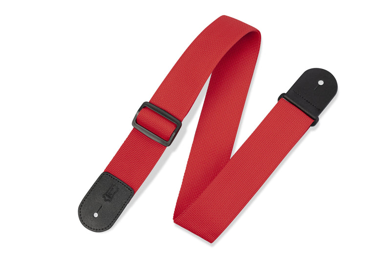Levy's M8POLY-RED Polypropylene Guitar Strap - 2" (Red)