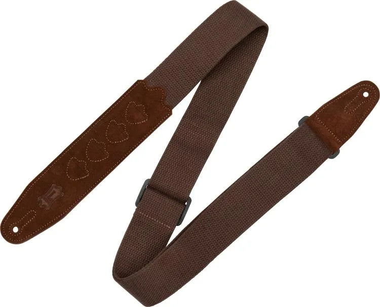 Levy's MC2PH Cotton Pickholder Guitar Strap - 2" (Brown)