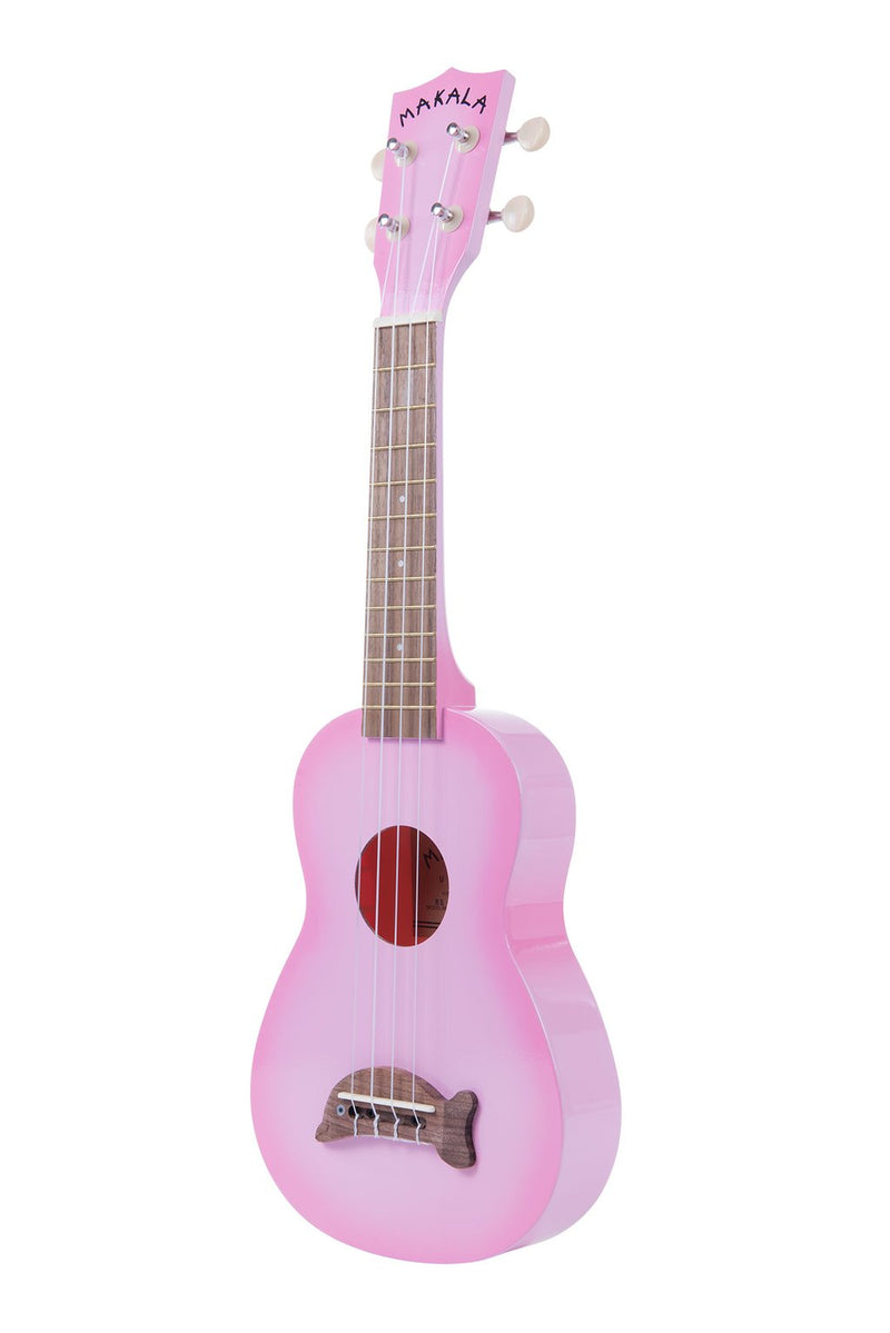 Kala MK-SD-PKBURST Makala Dolphin Soprano Ukulele (Pink Burst)