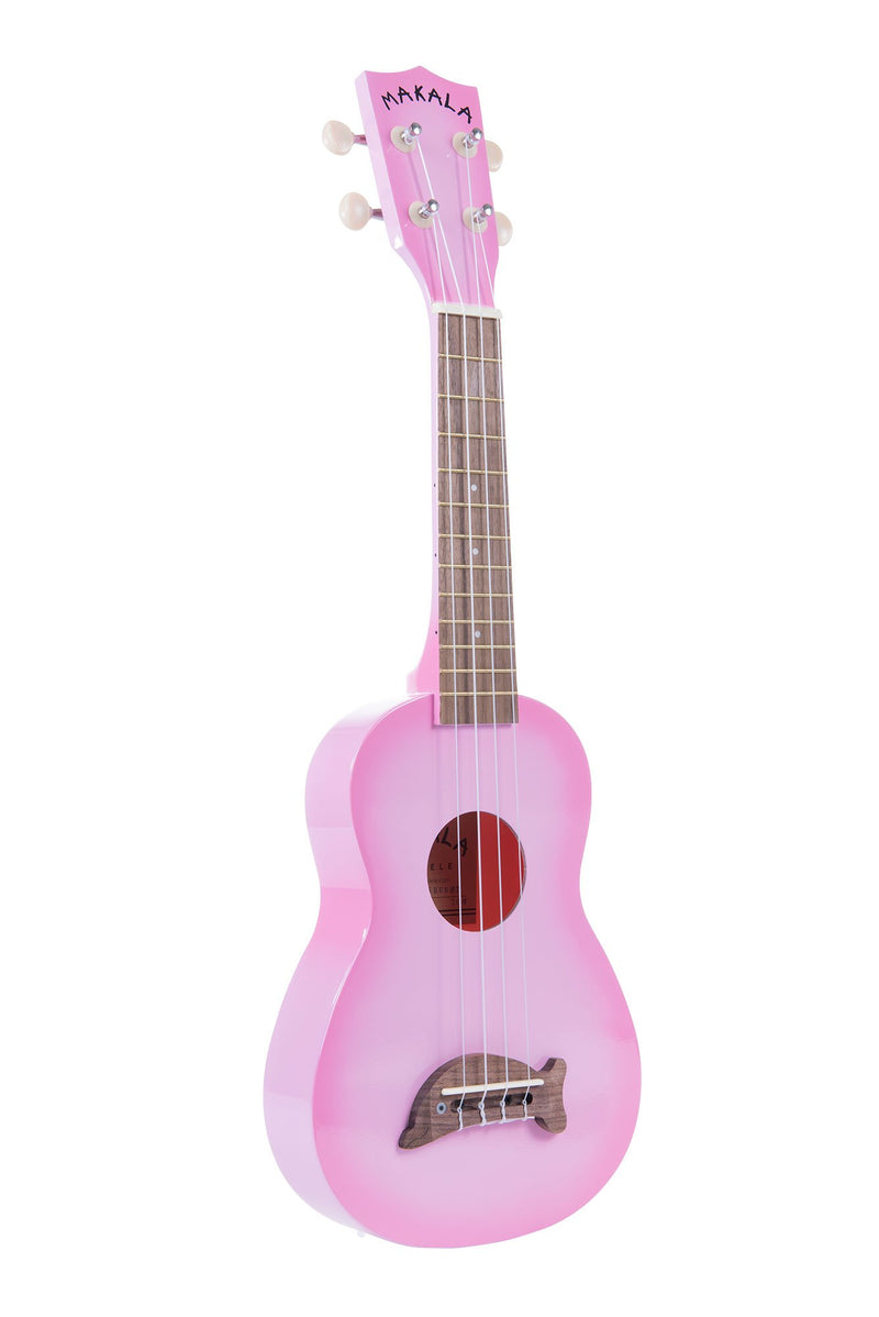 Kala MK-SD-PKBURST Makala Dolphin Soprano Ukulele (Pink Burst)